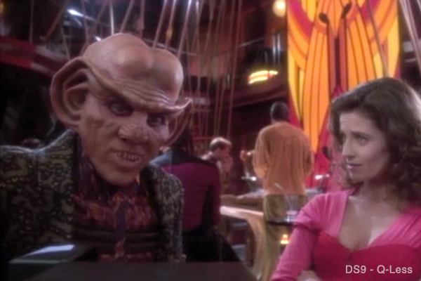 Quark and Vash negotiating - Q-Less